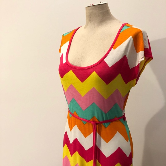 Cap sleeve maxi dress, colorful - Picture 4 of 4
